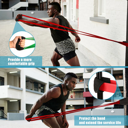 Premium 5-Level Pull-Up Resistance Bands with Carry Bag – Home Gym & Rehab