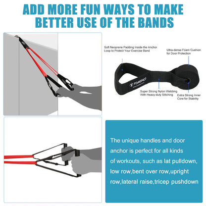 Premium 5-Level Pull-Up Resistance Bands with Carry Bag – Home Gym & Rehab