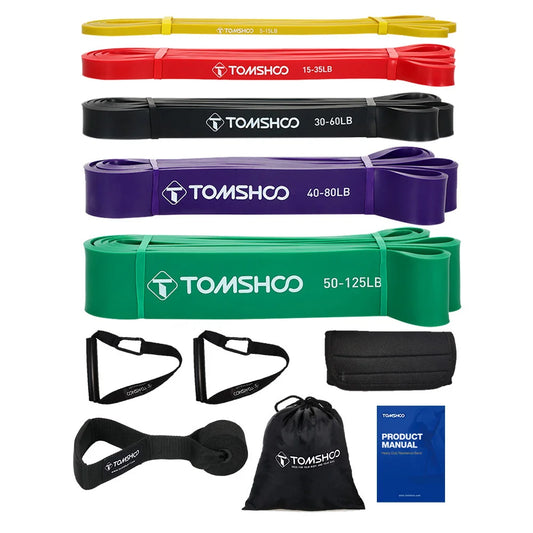 Premium 5-Level Pull-Up Resistance Bands with Carry Bag – Home Gym & Rehab